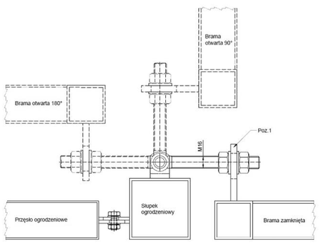 Łącznik L-90 do zawiasu M20