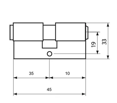 Wkładka bębenkowa 35/10 nikiel