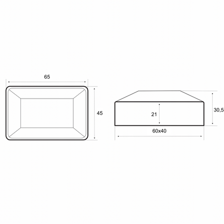 Nasadka na profil 60x40 zielona