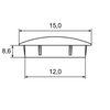 Zaślepka otworu technologicznego 15x12 do otworu 12 mm biały