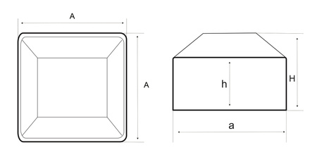 Nasadka na profil 60x60 mm czarna