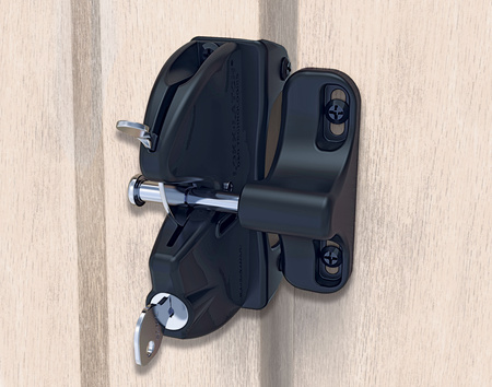 Zamek do furtki jednostronny z zaczepem metalowym na kluczyk 10-32 mm