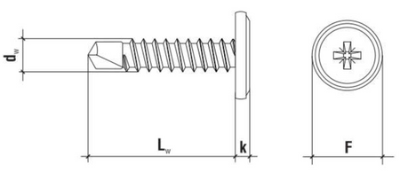 Wkręt samowiercący podkładkowy 4,2x32 mm 500 szt