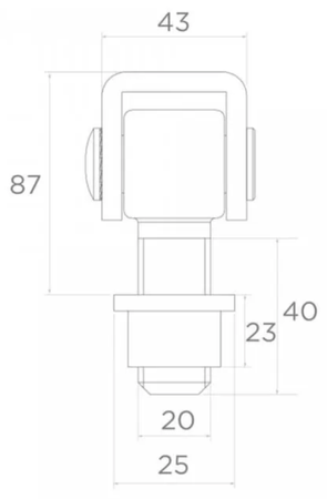 Zawias do wspawania M20