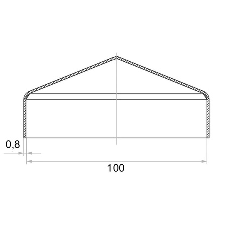 Kapa metalowa na profil 100x100 mm ocynkowana