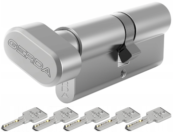 Wkładka z gałką Gerda H Plus G30/45 niklowana