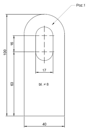 Łącznik L-100 do zawiasu M16