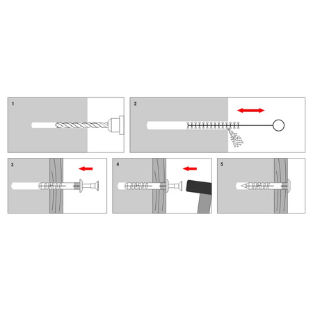 Kołki szybkiego montażu z kołnierzem 6x80 mm 100 szt