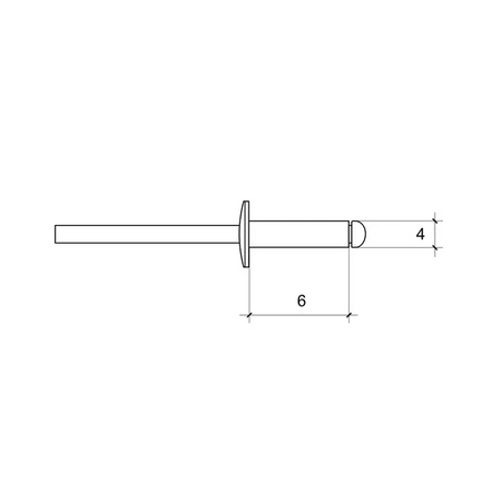 Nity zrywalne 4x6 mm 50 szt