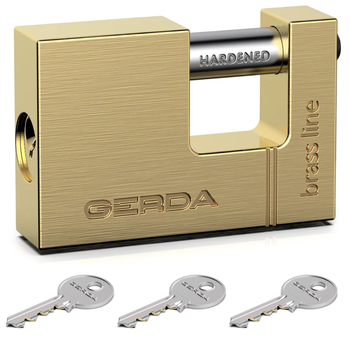 Kłódka trzpieniowa 90 mosiężna