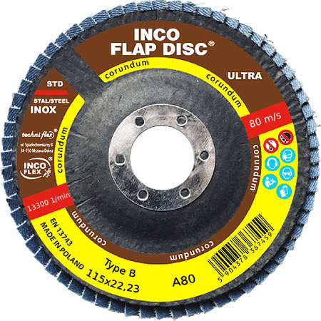 Tarcza lamelkowa do szlifowania 115x22,23 P80