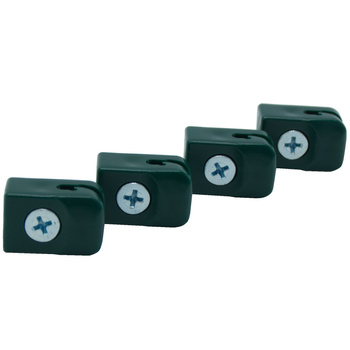 Przelotka do drutu zielona z wkrętem