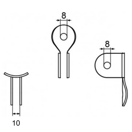 Uchwyt podpory słupka z wkrętem ocynkowany