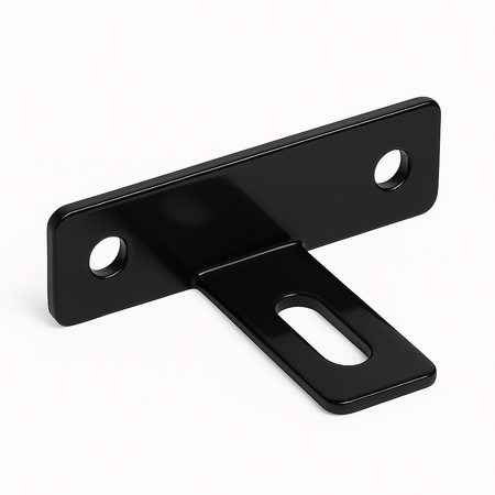 Mocowanie przęsła ogrodzeniowego w kształcie T gięte czarny