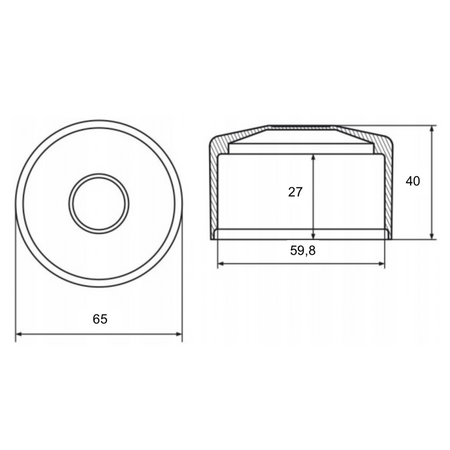 Nasadka na rurę Fi60 antracyt