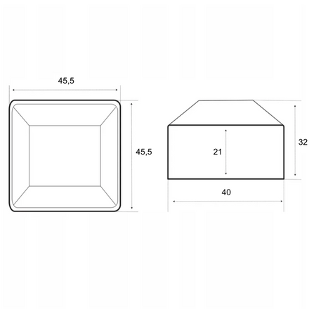 Nasadka na profil 40x40 mm czarna