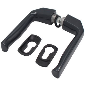 Klamki z szyldzikami antracyt