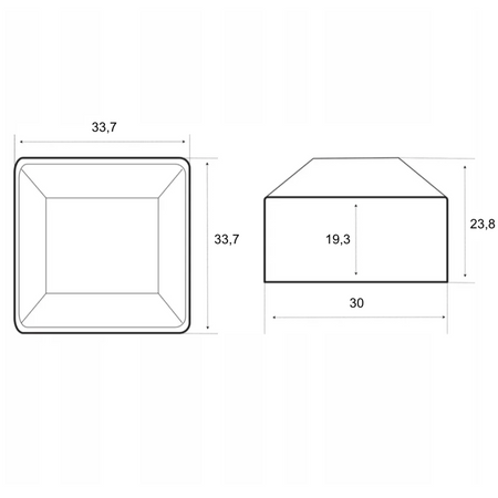Nasadka na profil 30x30 mm czarna
