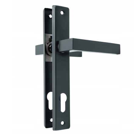 Klamko - klamka z szyldem 72 mm antracyt