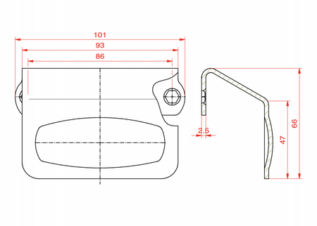 Pochwyto - klamka z szyldzikami antracyt