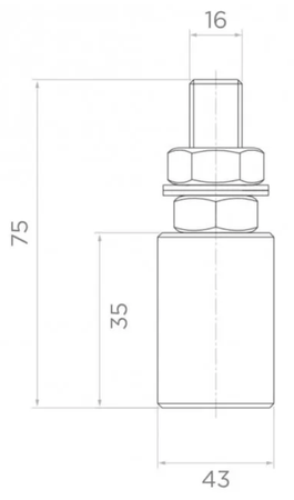 Rolka górna prowadząca Fi43 mm