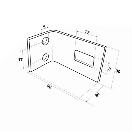 Kątownik do przęsła zielony