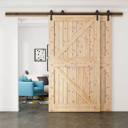 System drzwi przesuwnych dwuskrzydłowych BARNDOOR szyna 3m