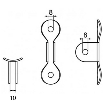 Uchwyt podpory słupka z wkrętem czarny