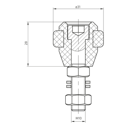 Rolka górna prowadząca Fi31 mm