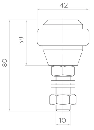Rolka górna prowadząca Fi42 mm