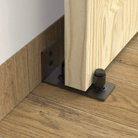 Prowadnica dolna do systemu drzwi przesuwnych typu Barn Door - dwie rolki małe