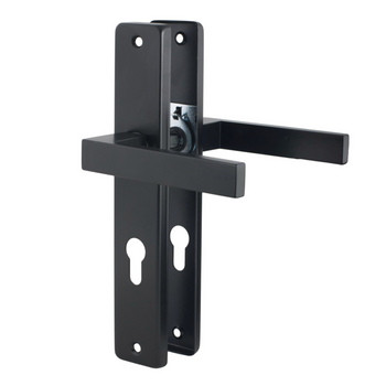 Klamko - klamka z szyldem 90 mm czarna