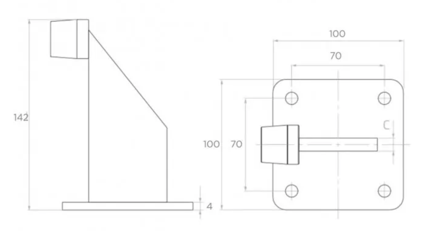 Odbojnik bramy lub furtki z podstawą 100x100 mm antracyt RAL7016 pol_pl_Odbojnik-bramy-lub-furtki-z-podstawa-100x100-mm-antracyt-RAL7016-1735_2