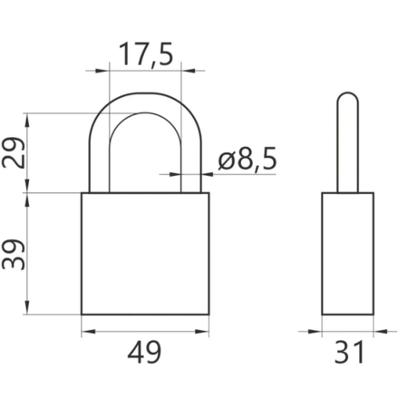 Kłódka wodoodporna MODUS AQUA 45