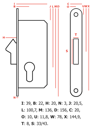 Zamek hakowy Jania Z090