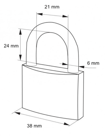 Kłódka pałąkowa 40 żeliwna