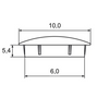 Zaślepka otworu technologicznego 10x6 do otworu 6 mm antracyt