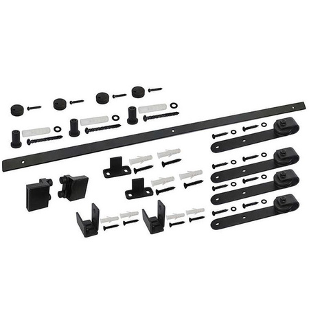 System drzwi przesuwnych dwuskrzydłowych MINI BARN DOOR wzór klasyczny szyna 1,25 m