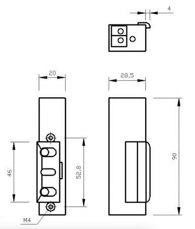 Elektrozaczep R3 12V prawy
