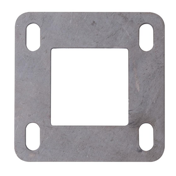 Płytka montażowa ze stali czarnej 80x80 mm, do słupka 40x40 mm