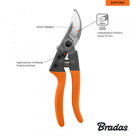 Sekator z ostrzem mijającym