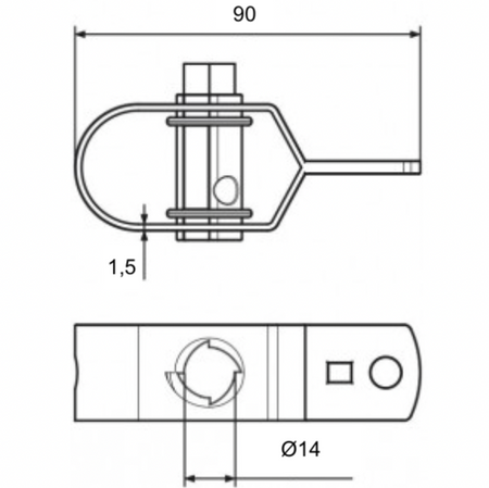 Naciąg do drutu antracytowy