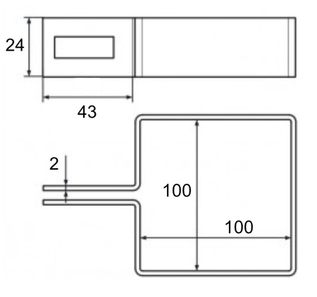 Obejma końcowa na słupek 100x100 mm ocynkowana