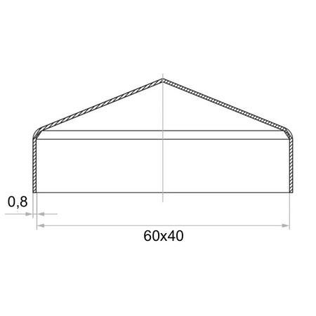 Kapa metalowa na profil 60x40 mm ocynkowana