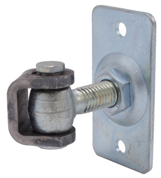 Zawias regulowany do przykręcenia M12 z szyldem 74x38 mm