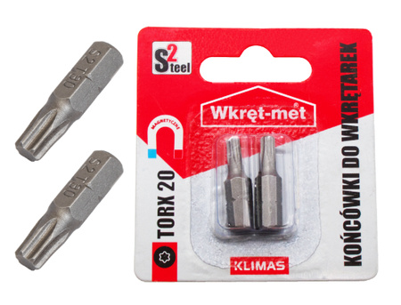 Końcówka montażowa typ TX-20 dł. 25 mm 2 szt