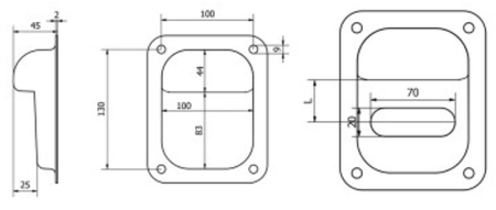 Stoper z otworem pod rygiel L-39 ocynkowany