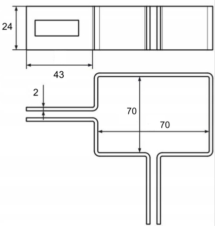 Obejma narożna na słupek 70x70 mm antracyt