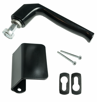 Pochwyto - klamka z szyldzikami czarna