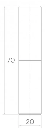 Zawias toczony Fi20 mm
